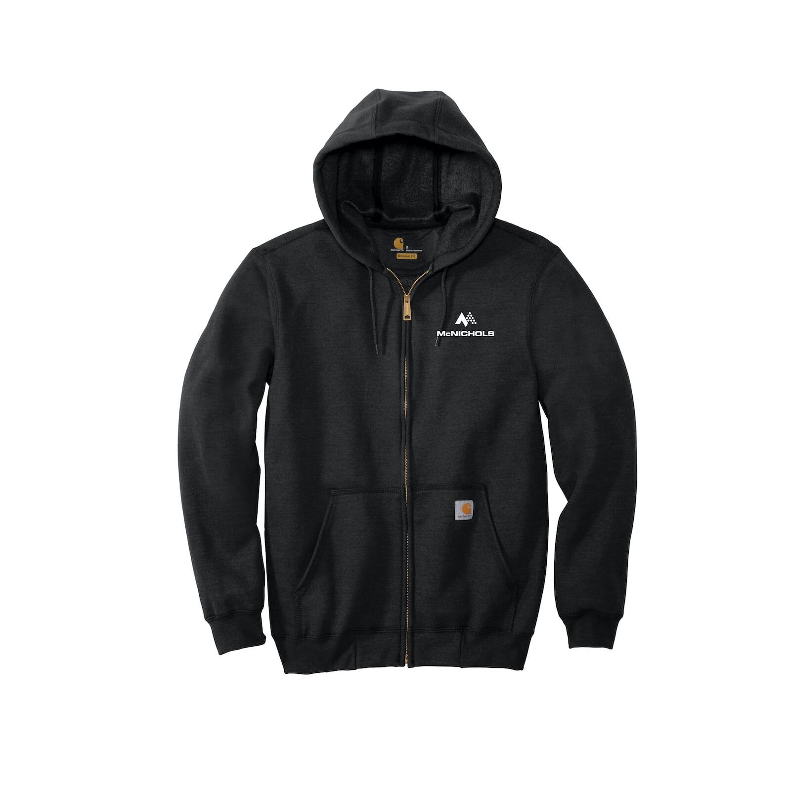 Carhartt Black Midweight Hooded Zip Front Sweatshirt
